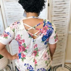 Iris & Rainbow New Arrivals #J938 Don't Cross Me Floral Top