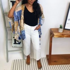 Iris & Rainbow Boutique New Arrivals #M322 Greater Love White Crop Judy Blue Jeans