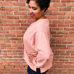 Iris & Rainbow Boutique #K628 Aspen's Sweatshirt (Faded Rust) New Arrivals