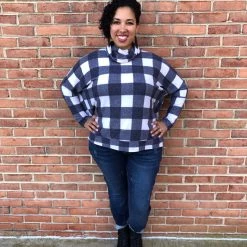 Iris & Rainbow Boutique #F71 Outdoorsy Plaid Oversize Tunic