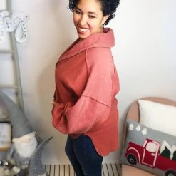 Iris & Rainbow Boutique New Arrivals #L379 Flawless Vintage Jacket (Brick)