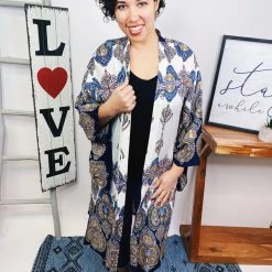 Iris & Rainbow Boutique New Arrivals #L910 Afterglow Kimono (Blue)