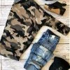 Iris & Rainbow Boutique #D14 Blend In Camo Dolman Top