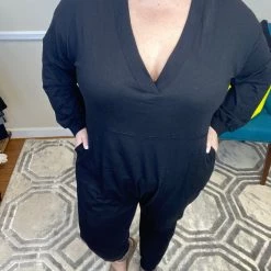 Iris & Rainbow Boutique #H533 And Chill Plunging Jumpsuit