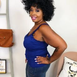 Iris & Rainbow Boutique #K824 Lizzie's Lace Cami (Ink Blue)