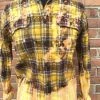 Iris & Rainbow Boutique New Arrivals #417 One Of A Kind Flannel Tops (Mustard & Brown Ombre)