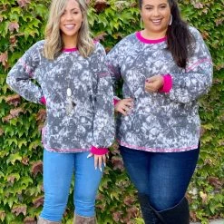 Boutique Simplified Galactic Vibes Long Sleeve Top