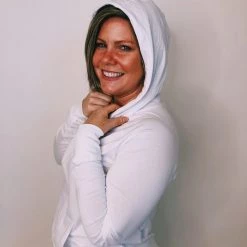 Iris & Rainbow Boutique #K290 Light Clouds Hoodie (White) New Arrivals