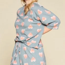 Iris & Rainbow Boutique #313 Sage Hearts Pullover Tops 22 Iris & Rainbow Boutique #313 Sage Hearts Pullover Tops