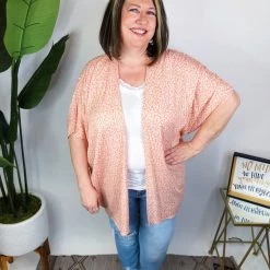 Iris & Rainbow Boutique #M610 Feel It Cardigan (Peach)