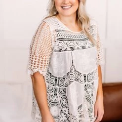 Iris & Rainbow Boutique #L9 Tune In To Lace Tunic New Arrivals