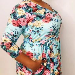 Iris & Rainbow Boutique #K325 Wrap It Up Floral Maxi Dress