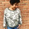 Iris & Rainbow Boutique #K493 Almost Fall In Camo Top New Arrivals