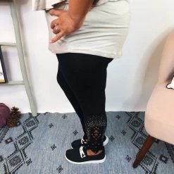 Iris & Rainbow Boutique #K778 Shine On Lace Leggings