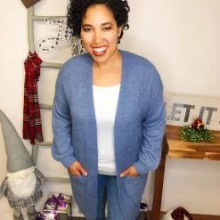 Iris & Rainbow Boutique New Arrivals #C171 Vivian's Vivid Cardigan (Blue)