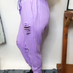 Iris & Rainbow Boutique #L527 A Savage Beginning Joggers (Lavender) New Arrivals