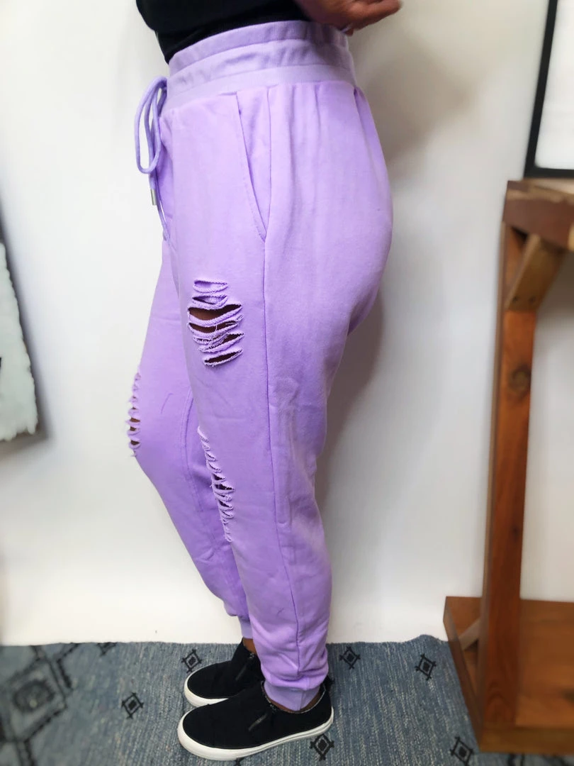 Iris & Rainbow Boutique #L527 A Savage Beginning Joggers (Lavender) New Arrivals 4 Iris & Rainbow Boutique #L527 A Savage Beginning Joggers (Lavender) New Arrivals