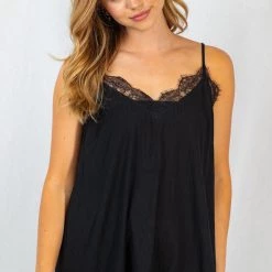 Iris & Rainbow Boutique #K479 Lace Extravaganza Cami (Black) New Arrivals