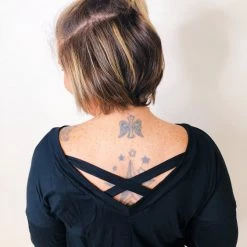 Iris & Rainbow Boutique New Arrivals #K579 Fall Back Lattice Top (BLACK)