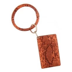 Iris & Rainbow Boutique #104 Faux Leather Snakeskin Card Keyring Holder