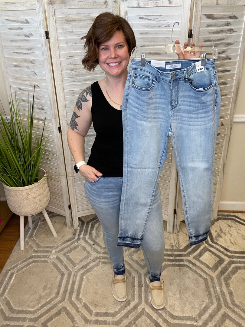 Iris & Rainbow Boutique New Arrivals #J695 Just The Tip Dip Non-Distressed Skinny Judy Blue Jeans 3 Iris & Rainbow Boutique New Arrivals #J695 Just The Tip Dip Non-Distressed Skinny Judy Blue Jeans
