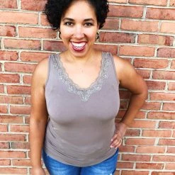 Iris & Rainbow Boutique #L269 Dreamy Reversible Tank (Khaki) New Arrivals