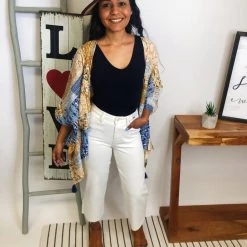 Iris & Rainbow Boutique New Arrivals #M322 Greater Love White Crop Judy Blue Jeans