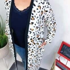 Iris & Rainbow Boutique #X400 Animal Print Cardigan