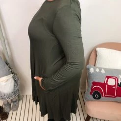 Iris & Rainbow Boutique New Arrivals #L301 Simple And Stunning Dress (Olive)