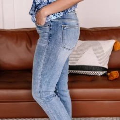 Iris & Rainbow Boutique #K523 Made For You Slim Fit Judy Blue Girlfriend High Waist Jeans New Arrivals