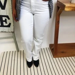 Iris & Rainbow Boutique #M318 Your Closet Is Calling White Bootcut Judy Blue Jeans