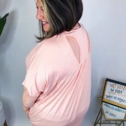 Iris & Rainbow Boutique #M621 Show My Cut Out Top (Pink Blush) New Arrivals