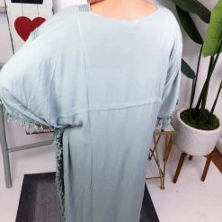 Iris & Rainbow Boutique #M742 Sweetest Moment Maxi Dress (Sage Blue)
