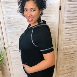 Iris & Rainbow Boutique #K65 Black Out The Lines Hooded Top