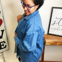 Iris & Rainbow Boutique #L615 Rolling In The Deep Denim Shacket New Arrivals 15 Iris & Rainbow Boutique #L615 Rolling In The Deep Denim Shacket New Arrivals