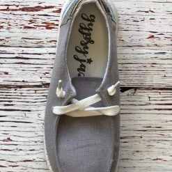 Iris & Rainbow Boutique #655 Poppy's Slip On Shoes (gray) New Arrivals