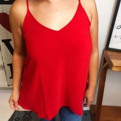 Iris & Rainbow Boutique #M238 A League Of Their Own Top (Red) New Arrivals