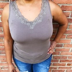 Iris & Rainbow Boutique #L269 Dreamy Reversible Tank (Khaki) New Arrivals