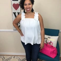 Iris & Rainbow Boutique New Arrivals #H551 Ruffle Me Up Tank