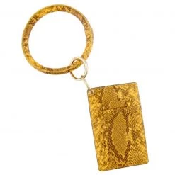 Iris & Rainbow Boutique #104 Faux Leather Snakeskin Card Keyring Holder