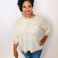 Iris & Rainbow Boutique New Arrivals #K338 A Dash Of Wild Knit Top