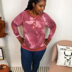 Iris & Rainbow Boutique #K915 Magenta Swirls Hoodie Top New Arrivals