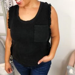 Iris & Rainbow Boutique New Arrivals #L286 Queen's Night POL Top (Black)