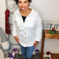 Iris & Rainbow Boutique New Arrivals #L837 Put Another Dime In The Jukebox Jacket (White)