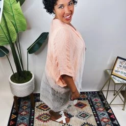 Iris & Rainbow Boutique #N323 Wispy Ombre Kimono