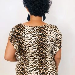 Iris & Rainbow Boutique #K331 Feisty Flutter Sleeve Top New Arrivals