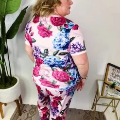 Iris & Rainbow Boutique #M580 Bright Flowers Pajamas New Arrivals