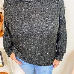 Iris & Rainbow Boutique #K930 Starry Night Speckled Sweater New Arrivals