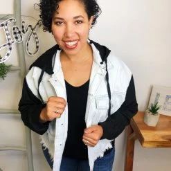 Iris & Rainbow Boutique #L545 Live In The Moment Denim Jacket (Black) New Arrivals 18 Iris & Rainbow Boutique #L545 Live In The Moment Denim Jacket (Black) New Arrivals