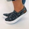 Iris & Rainbow Boutique #K185 Up In The Stars Slip On Blowfish Shoes (CHARCOAL)